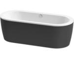 Hornbach Freistehende Badewanne Form & Style Sansibar 180x80 cm weiß schwarz glänzend