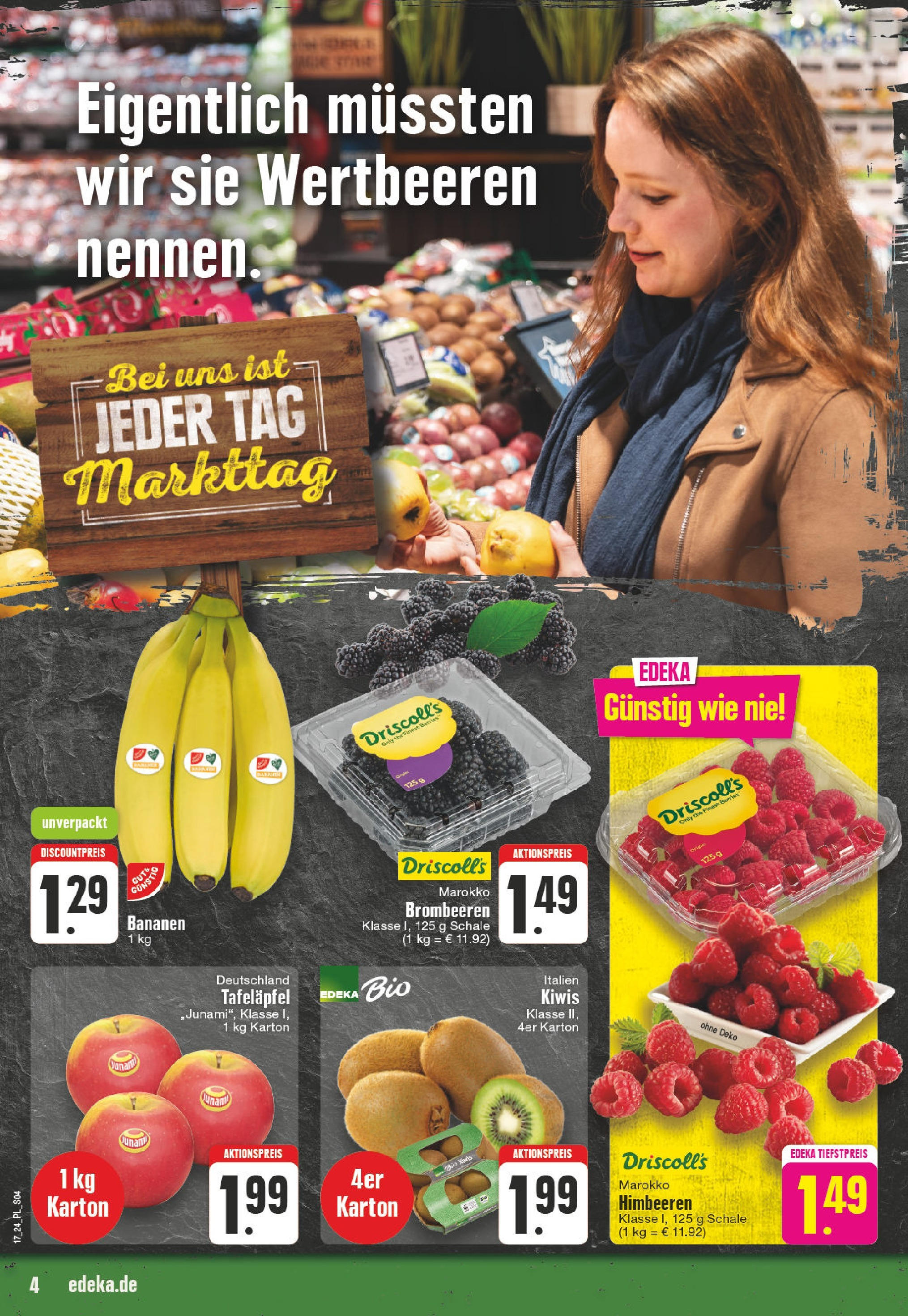 E center Prospekt 	 (ab 22.04.2024) zum Blättern | Seite: 4 | Produkte: Bananen