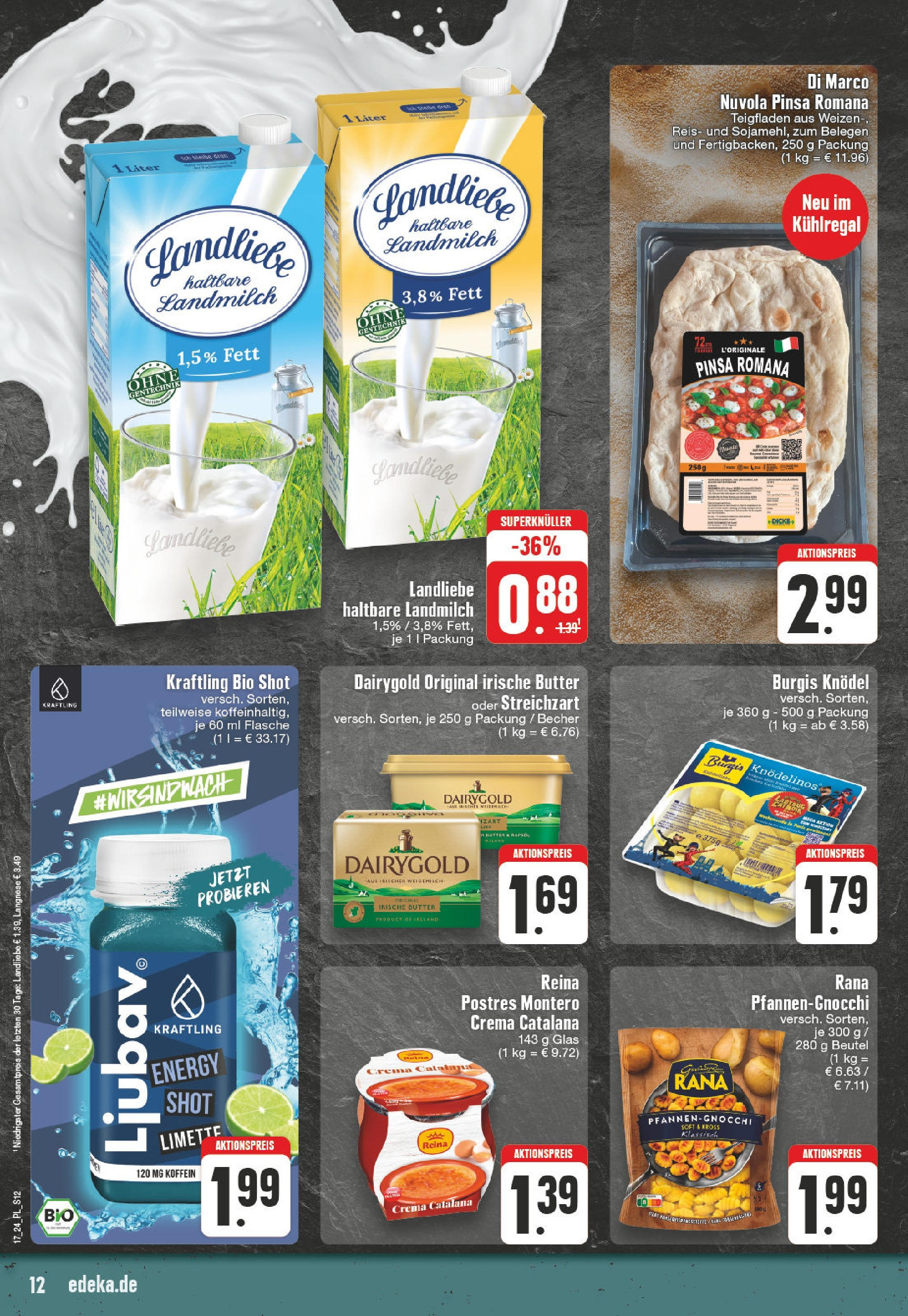 E center Prospekt 	 (ab 22.04.2024) zum Blättern | Seite: 12 | Produkte: Butter, Limette, Reis