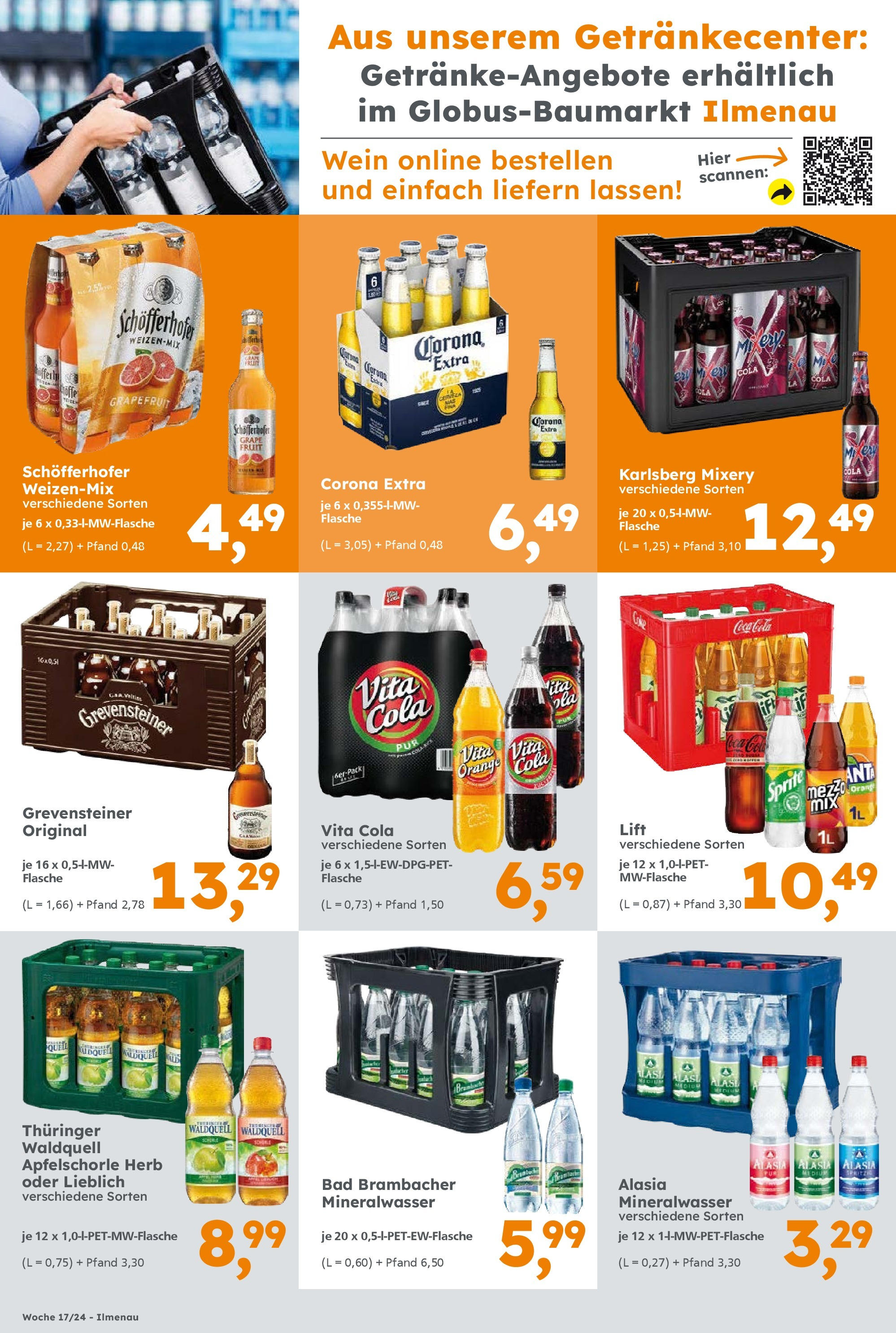 Globus Baumarkt - Thüringen (ab 22.04.2024) zum Blättern | Seite: 17 | Produkte: Coca cola, Bad, Mineralwasser, Grapefruit