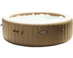 Hornbach Aufblasbarer Whirlpool Intex Pure Spa 77 128426 Bubble Massage integriertes Kalkschutzsystem 120 Luftdüsen inkl. Thermoabdeckung beige
