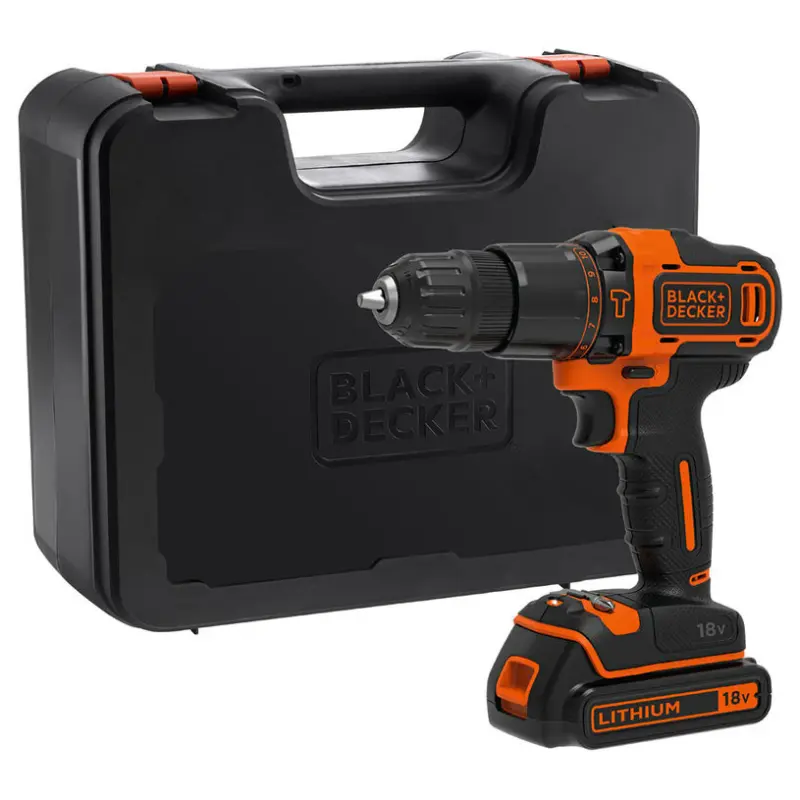 АКУМУЛАТОРНА УДАРНА БОРМАШИНА BLACK&DECKER BDCHD18K-QW 18 V, 40.00 nm, БРОЙ БАТЕРИИ 1, 1.50 Ah, КУФАР