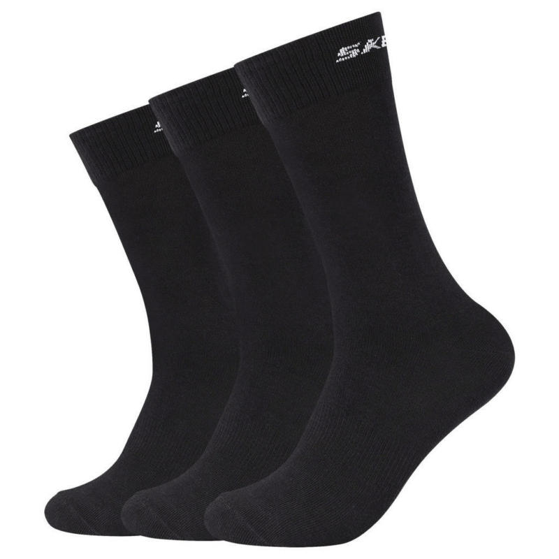 Damen & Herren-Socken Skechers schwarz 3 Packstücke Größe 39-42
