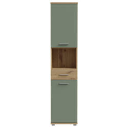 Hochschrank Eiche Artisan Nachbildung salbei B/H/T: ca. 40x184x29 cm