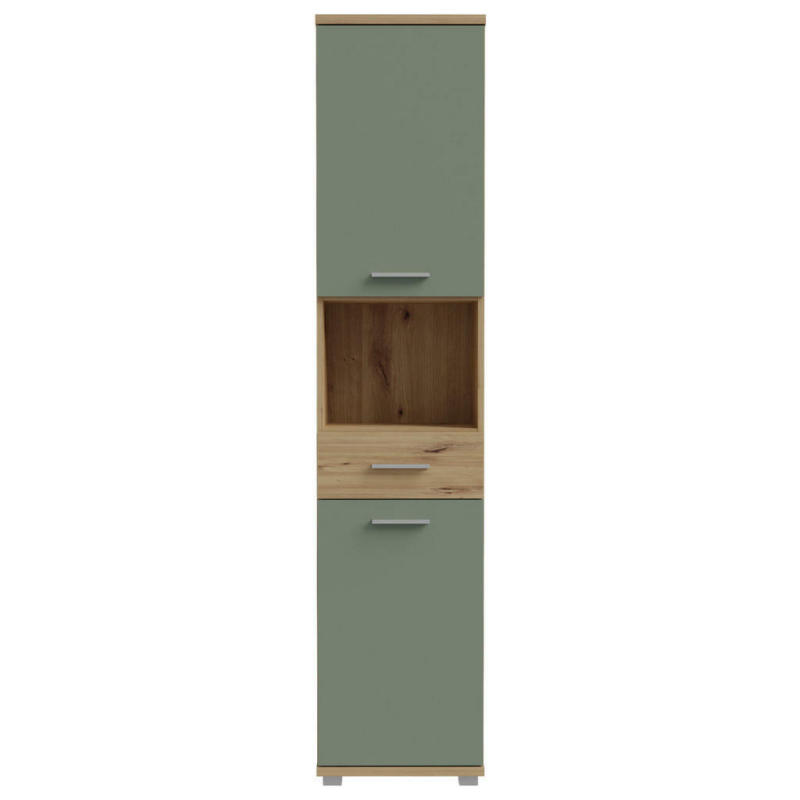 Hochschrank Eiche Artisan Nachbildung salbei B/H/T: ca. 40x184x29 cm