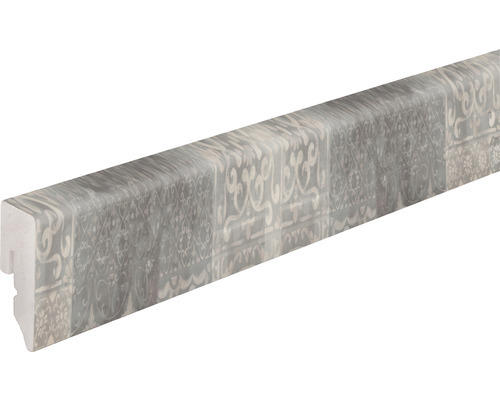 Sockelleiste KU048L1 PVC grau gemischt15x38,5x2400 mm