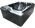 Hornbach Aufstellbarer Whirlpool Sanotechnik Fiji Peral Shadow 210x160 cm mit Abdeckung und Stufentreppe