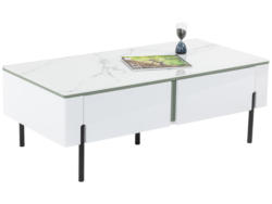Table basse MARBOR 120x60x42cm blanc