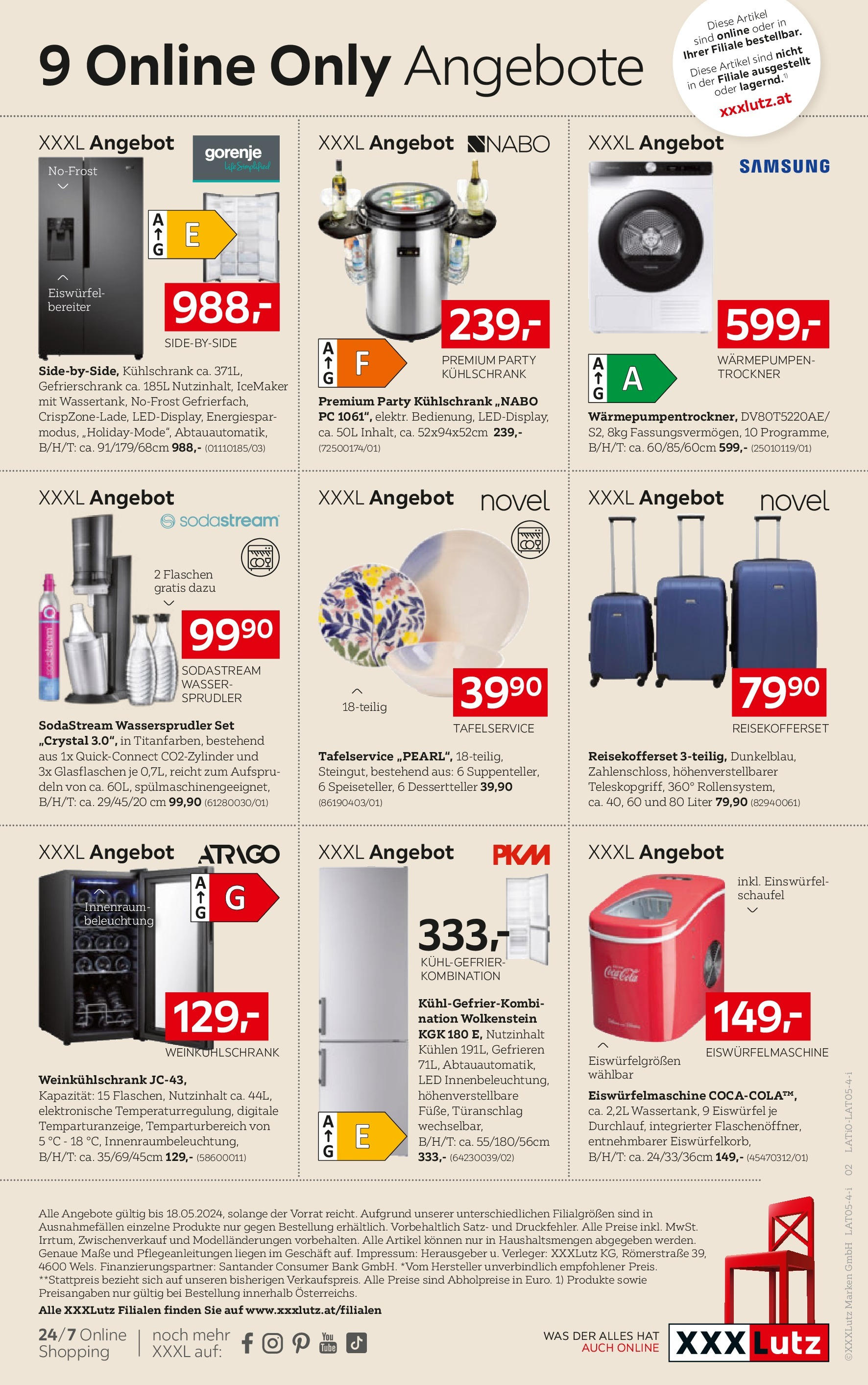 XXXLutz Online Only Angebote von 06.05.2024 - Aktuelle Angebote | Seite: 2 | Produkte: PC, Gefrierschrank, Trockner, Samsung