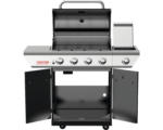 Hornbach Gasgrill Nexgrill 4 Brenner schwarz inkl. Fettauffangschale,Grillrost,Hitzebeständiger Griff,Seitenablage,Seitentisch,Warmhalterost,Ablage,Deckelthermometer Grillrost Gusseisen Edelstahl