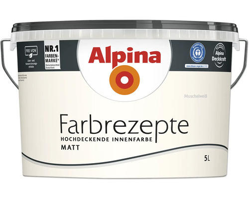 Alpina Farbrezepte Wandfarbe muschelweiß 5 L