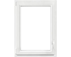 Kellerfenster Dreh-Kipp Kunststoff RAL 9016 verkehrsweiß 600x800 mm DIN Links