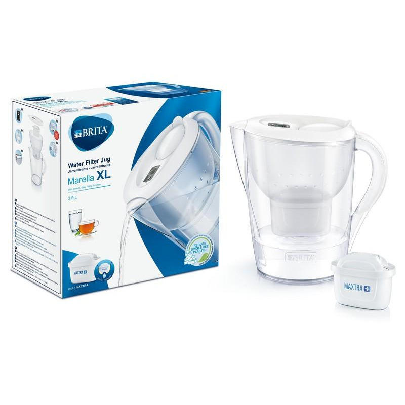 Кана за вода Brita MARELLA XL MEMO 3.5L- БЯЛ , 3.5L ml