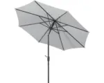 Hornbach Sonnenschirm Marktschirm Schneider Harlem Ø 270 cm silbergrau
