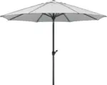 Hornbach Sonnenschirm Marktschirm Schneider Adria Ø 350 cm silbergrau