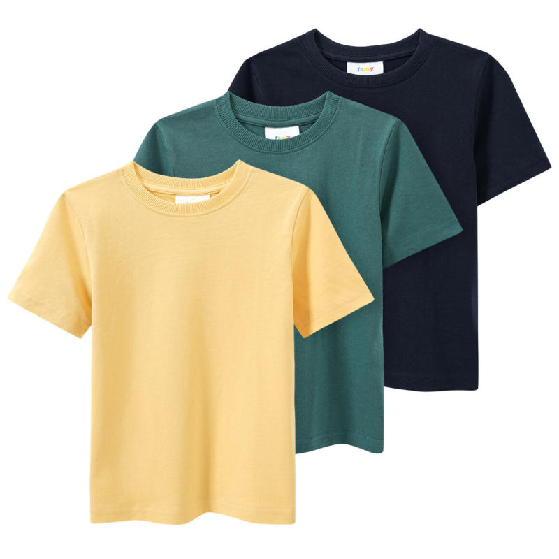 3 Jungen T-Shirts unifarben (Nur online)