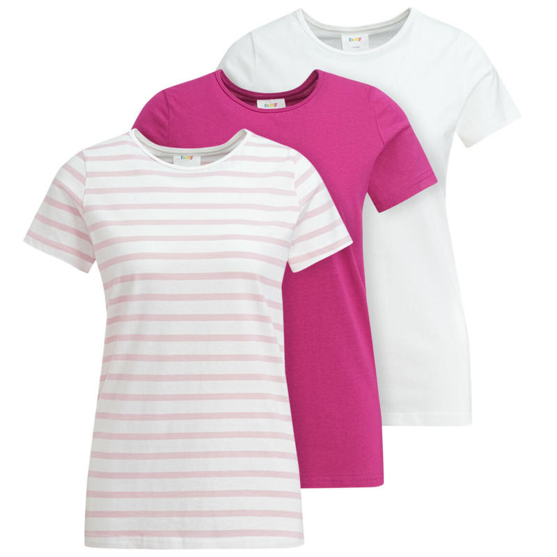 3 Damen T-Shirts in verschiedenen Dessins (Nur online)