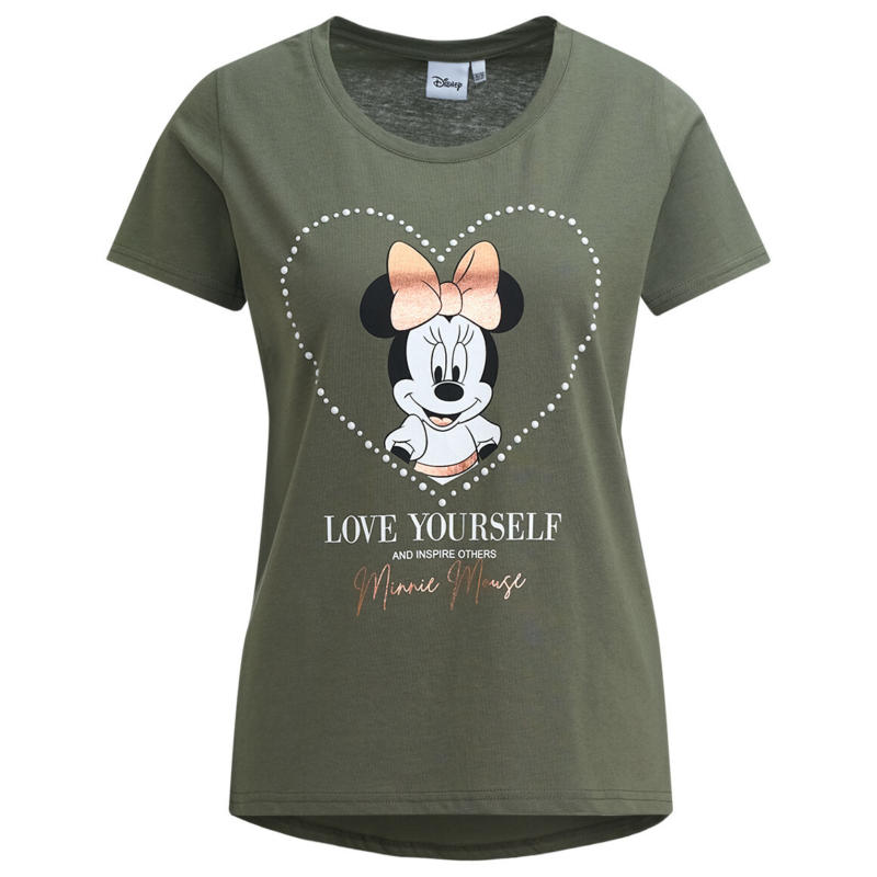 Minnie Maus T-Shirt mit Glitzersteinchen