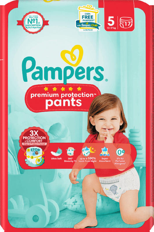 Pampers Windeln Premium Protection Pants Gr.5 Junior (12-17kg), Single Pack