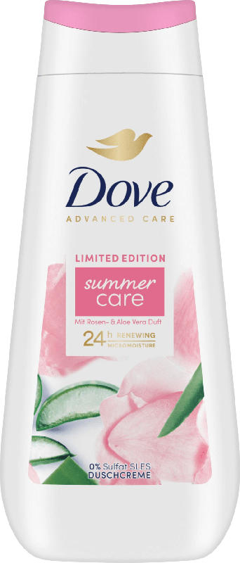 Dove Duschcreme Advanced Care summer care mit Rosen- & Aloe Vera Duft