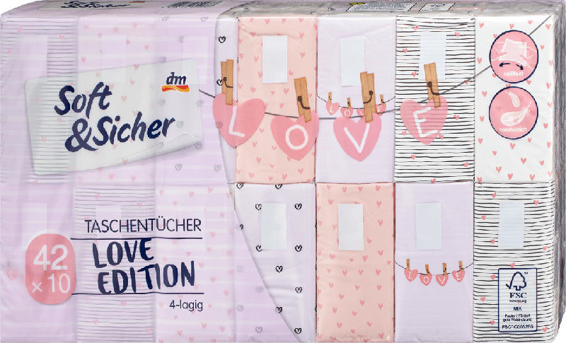 Soft&Sicher Taschentücher Design 4-lagig (42x10 St)