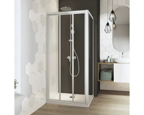 Seitenwand für Duschtür Breuer Fara4 800x1850 mm Echtglas Klar hell weiß