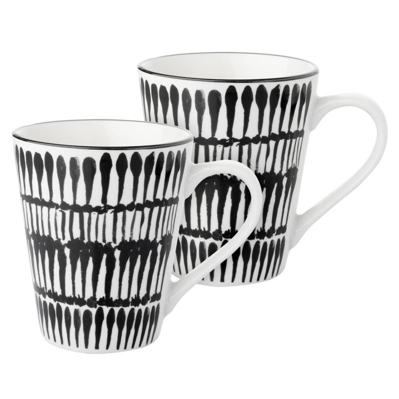 2 Tassen mit grafischem Muster (Nur online)
