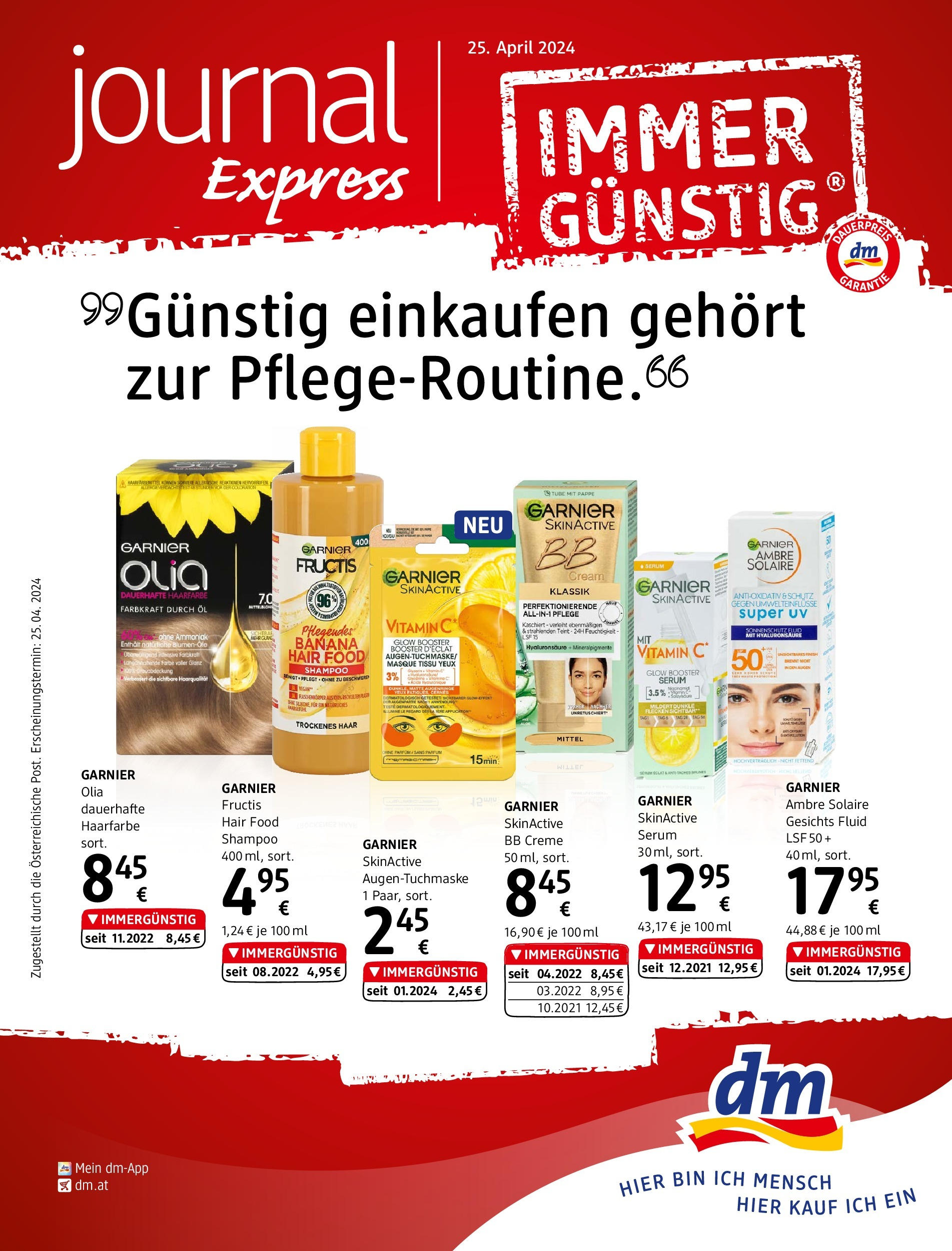 dm drogerie markt Flugblatt April 2024 von 25.04.2024 - Aktuelle Angebote | Seite: 1 | Produkte: Parfüm, Creme