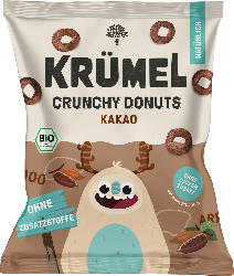 KRÜMEL Kindersnack Crunchy Donuts Kakao, ab 3 Jahren