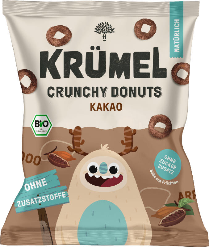 KRÜMEL Kindersnack Crunchy Donuts Kakao, ab 3 Jahren