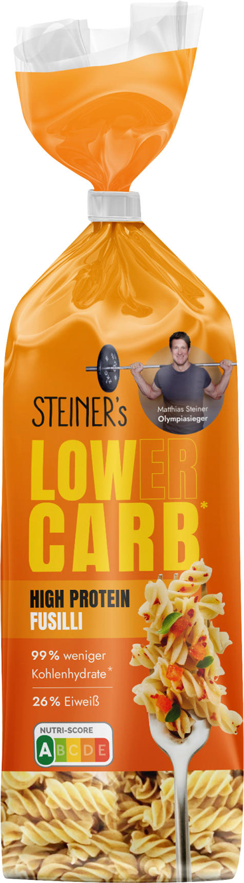 Steiner‘s Nudeln, LOWer Carb High Protein Fusilli