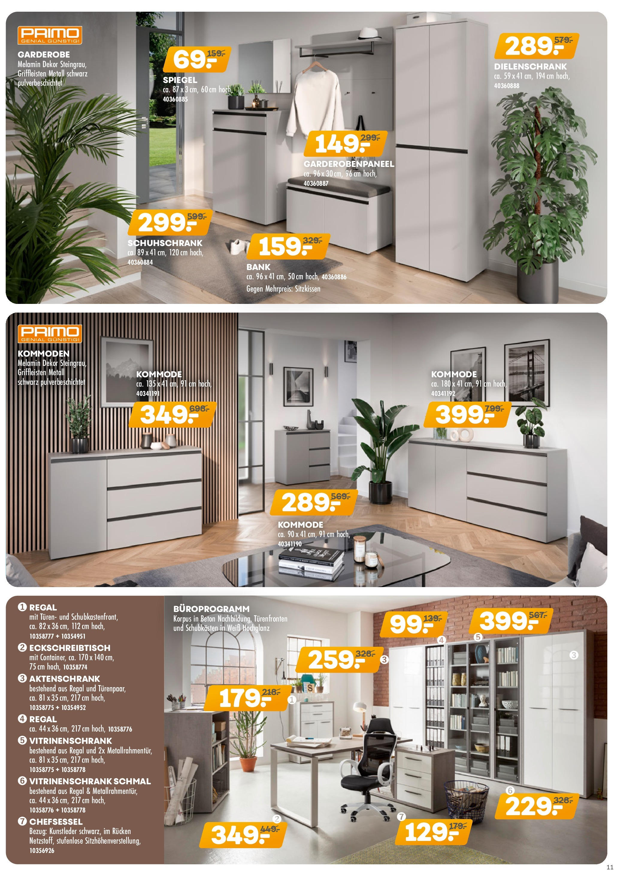 Möbel Kraft Prospekt 	 (ab 08.05.2024) zum Blättern | Seite: 11 | Produkte: Kommode, Regal, Spiegel, Chefsessel