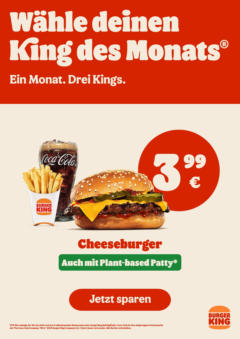 OFFERS - Burger King: King des Monats gültig ab dem 29.04.2024