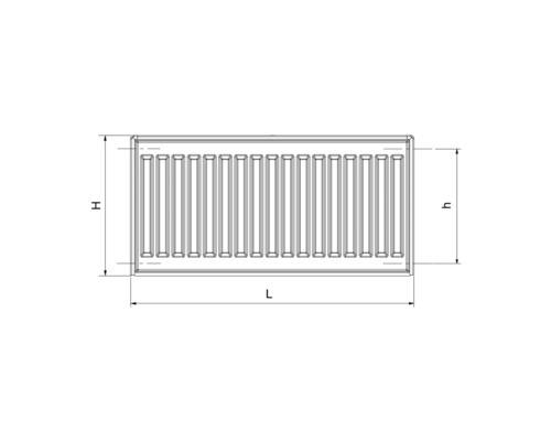 Kompaktheizkörper Rotheigner Typ DK 700x1000 mm 4-fach (seitlich) weiß