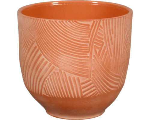 Übertopf Passion of Pottery Almada 20x20x18 cm Steinzeug orange