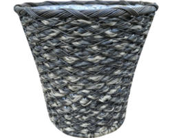 Gartendeko Lafiora Übertopf Polyrattan Ø 49x45 cm schwarz