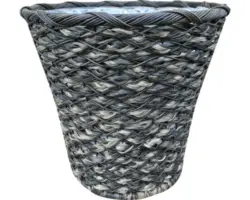 Gartendeko Lafiora Übertopf Polyrattan Ø 49x45 cm schwarz