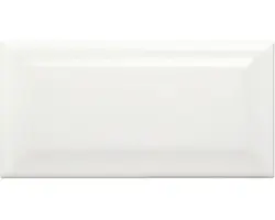 Steingut Wandfliese Metro 7,5x15 cm weiß glänzend