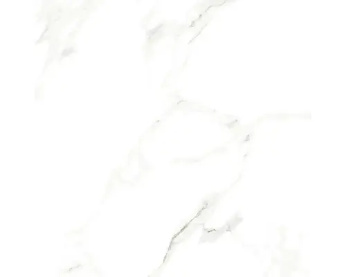 Feinsteinzeug Bodenfliese Statuario 120x120 cm weiß rektifiziert