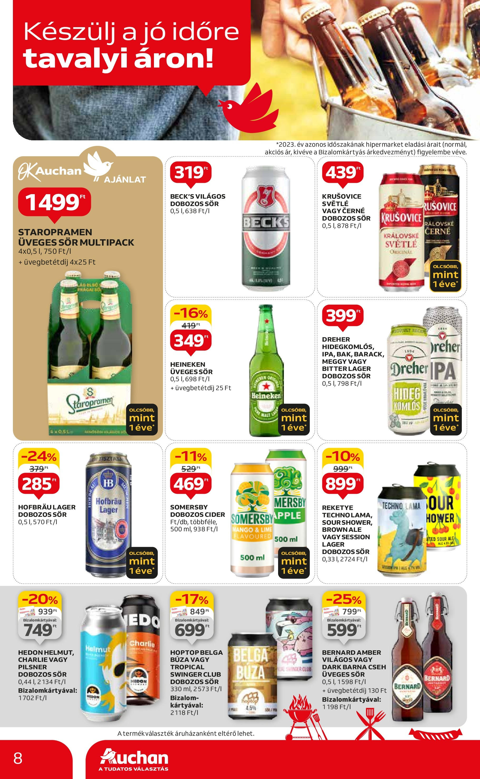 Auchan  Akciós újság - 2024.04.25. -tól/töl > akció, szórólap 🛍️ | Oldal: 8 | Termékek: Cider, Krusovice, Sör, Mangó