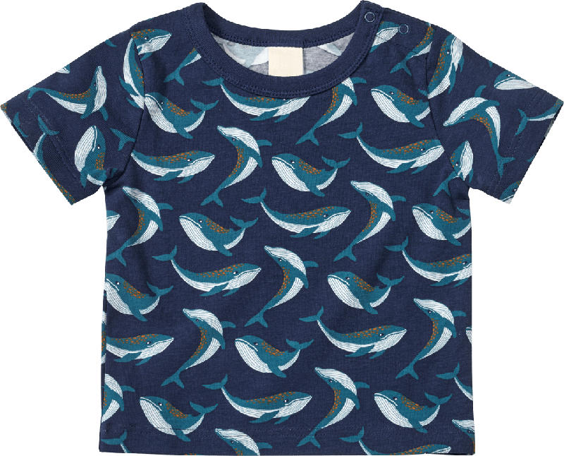 ALANA T- Shirt Pro Climate mit Wal-Muster, blau, Gr. 74