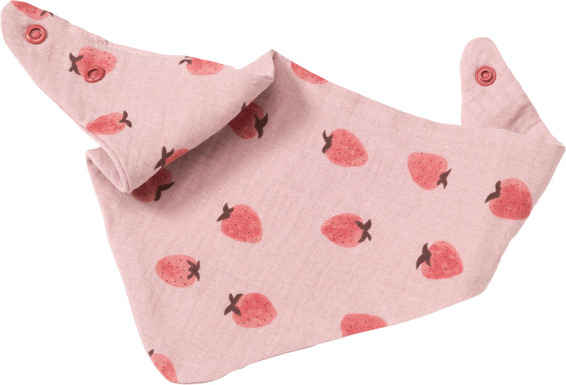 ALANA Halstuch aus Musselin mit Erdbeeren-Muster, rosa
