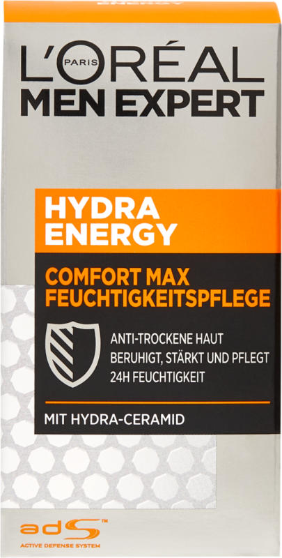 Soin hydratant Hydra Energy L'Oréal Men Expert, contre la peau sèche, 50 ml