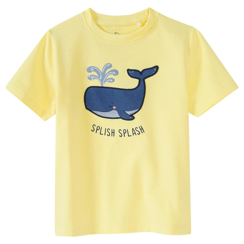 Kinder T-Shirt mit Wal-Applikation (Nur online)