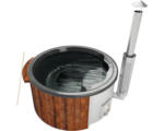 Hornbach Aufstellbarer Whirlpool Buschbeck Saphir 180 mit Holzofen anthrazit