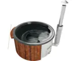 Hornbach Aufstellbarer Whirlpool Buschbeck Saphir 180 mit Holzofen anthrazit