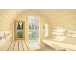 Fensterelement Weka zu Fasssauna 198