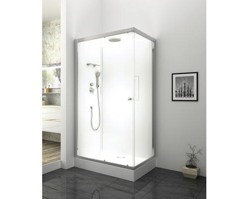 Designdusche Aurlane Silber Zen 80x110x217 cm