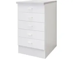 Unterschrank Flex Well Speed/Salina weiß 50x85x50 cm mit 5 Laden