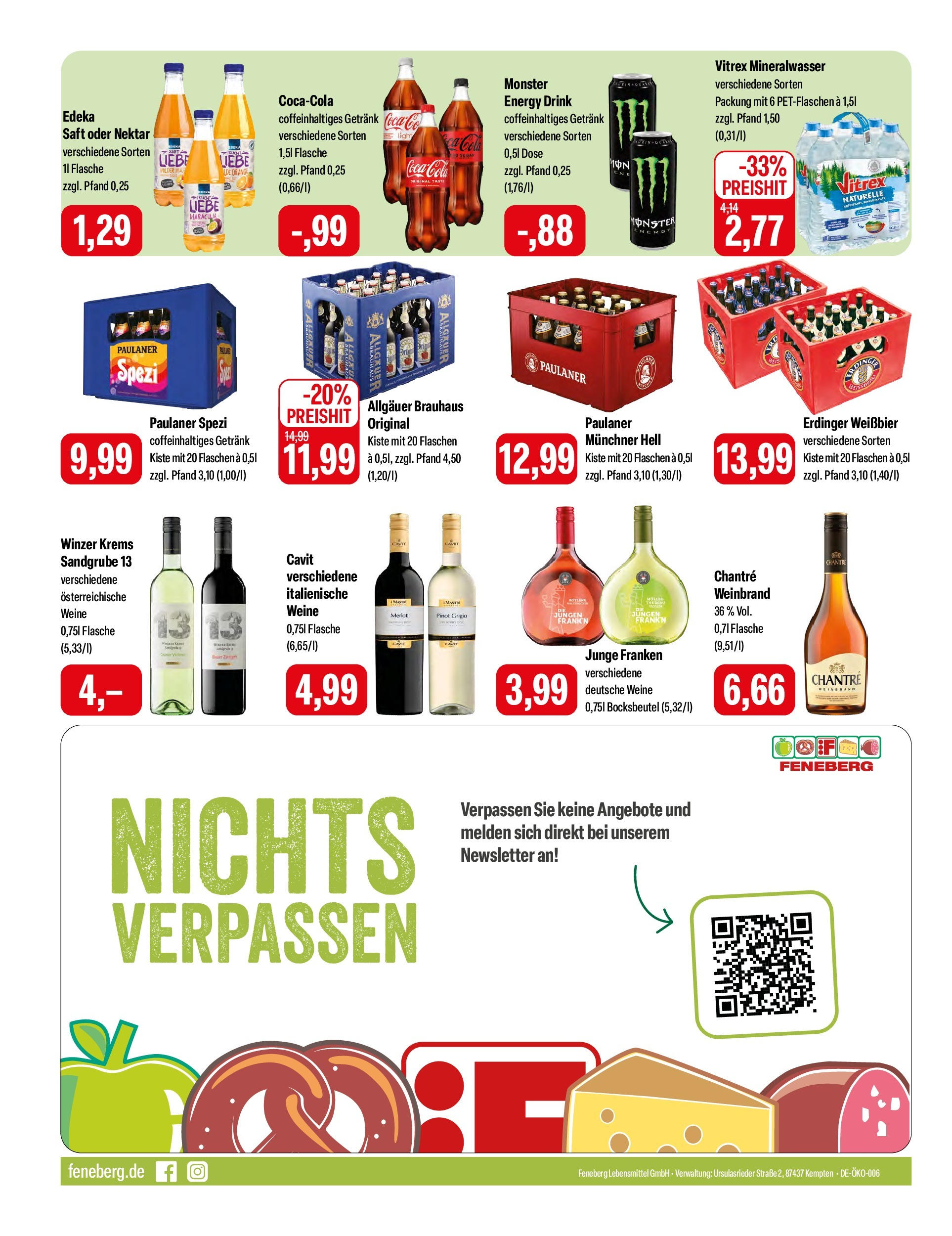Feneberg Angebote (ab 02.05.2024) zum Blättern | Seite: 16 | Produkte: Weißbier, Merlot, Mineralwasser, Saft